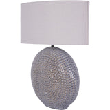 Libra Interiors Lugo Ceramic Table Lamp - Grey
