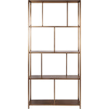 Libra Interiors Brooks Tall Shelving Unit - Brushed Champagne