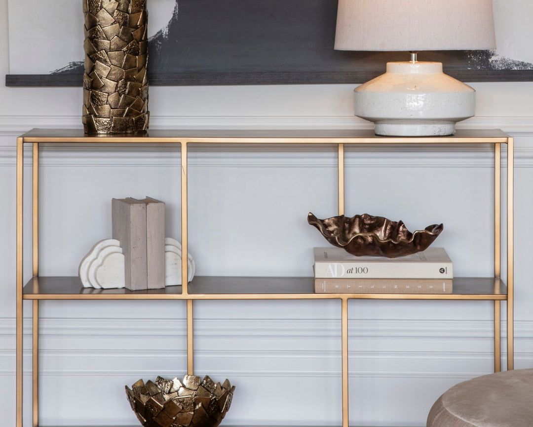 Libra Interiors Brooks Console Table - Brushed Champagne