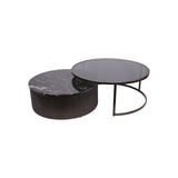 Libra Interiors Belvedere Set of 2 Nesting Coffee Tables - Black