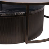 Libra Interiors Belvedere Set of 2 Nesting Coffee Tables - Black