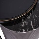 Libra Interiors Belvedere Set of 2 Nesting Side Tables - Black