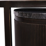 Libra Interiors Belvedere Set of 2 Nesting Side Tables - Black