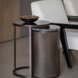 Libra Interiors Belvedere Black Small Set of 2 Nesting Side Tables