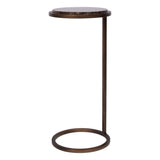 Libra Interiors Iota Accent Table - Brown Emperador Marble