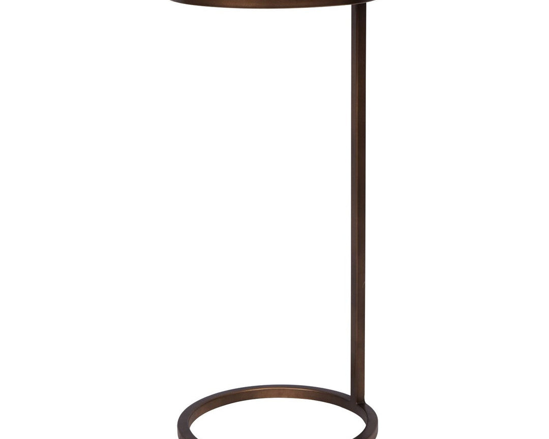 Libra Interiors Iota Accent Table - Brown Emperador Marble