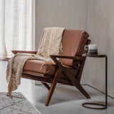 Libra Interiors Iota Accent Table - Brown Emperador Marble