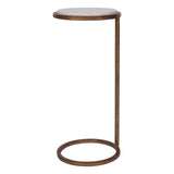 Libra Interiors Iota Accent Table - White Banswara Marble