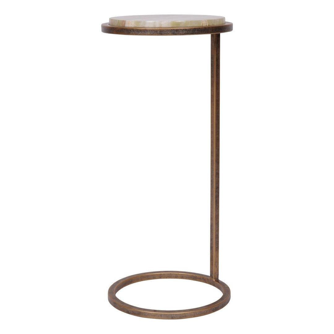 Libra Interiors Iota Accent Table - Green Onyx