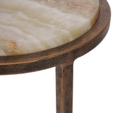 Libra Interiors Iota Accent Table - Green Onyx
