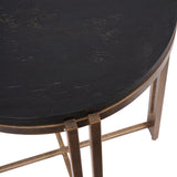 Libra Interiors Dalston Side Table - Black Wood & Champagne