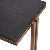 Libra Interiors Dalston Console Table - Black Wood & Champagne
