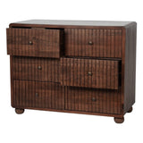 Libra Interiors Carmel Wooden 6 Drawer Chest - Marble Top