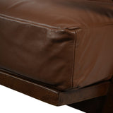 Libra Interiors Atherton Wooden Upholstered Leather Armchair