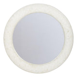 Libra Interiors Aspen Bone Inlay Round Mirror - 100cm