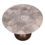 Libra Interiors Bosworth Marble Side Table - Smokey Quartz