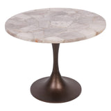 Libra Interiors Bosworth Marble Side Table - Smokey Quartz