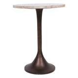 Libra Interiors Bosworth Marble Side Table - Smokey Quartz