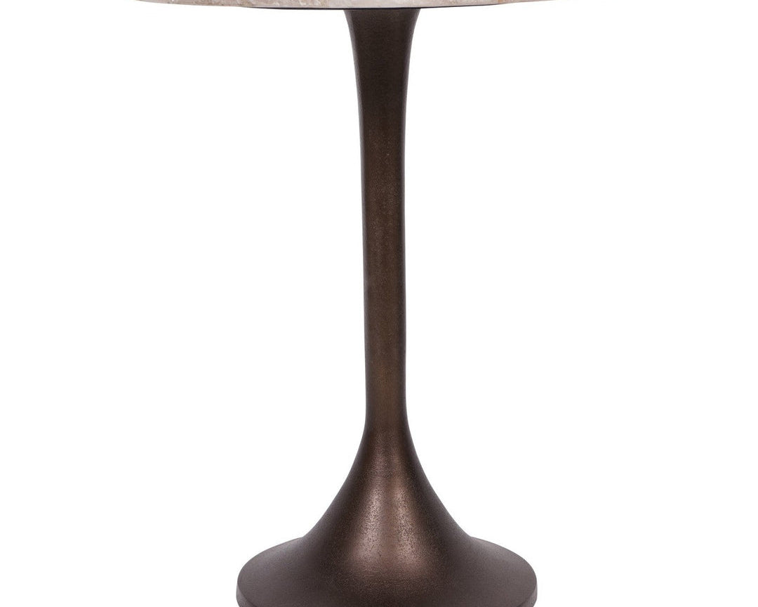 Libra Interiors Bosworth Marble Side Table - Smokey Quartz