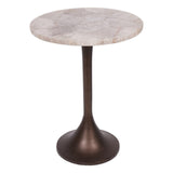 Libra Interiors Bosworth Marble Side Table - Smokey Quartz