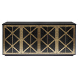 Libra Interiors Reeno Fretwork 4 Door Buffet Sideboard