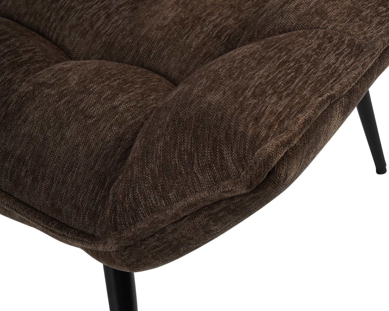 Libra Interiors Chrishall Occasional Chair with Footstool - Brown Velour