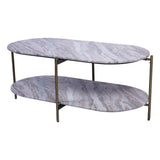 Libra Interiors Toronto Oval Coffee Table - Marble