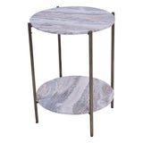 Libra Interiors Toronto Side Table - Marble