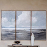 Libra Interiors Hazy Horizons Set of 3 Framed Wall Art