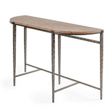 Libra Interiors Leo Marble Console Table - Forest Brown