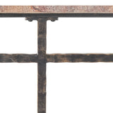 Libra Interiors Leo Marble Console Table - Forest Brown