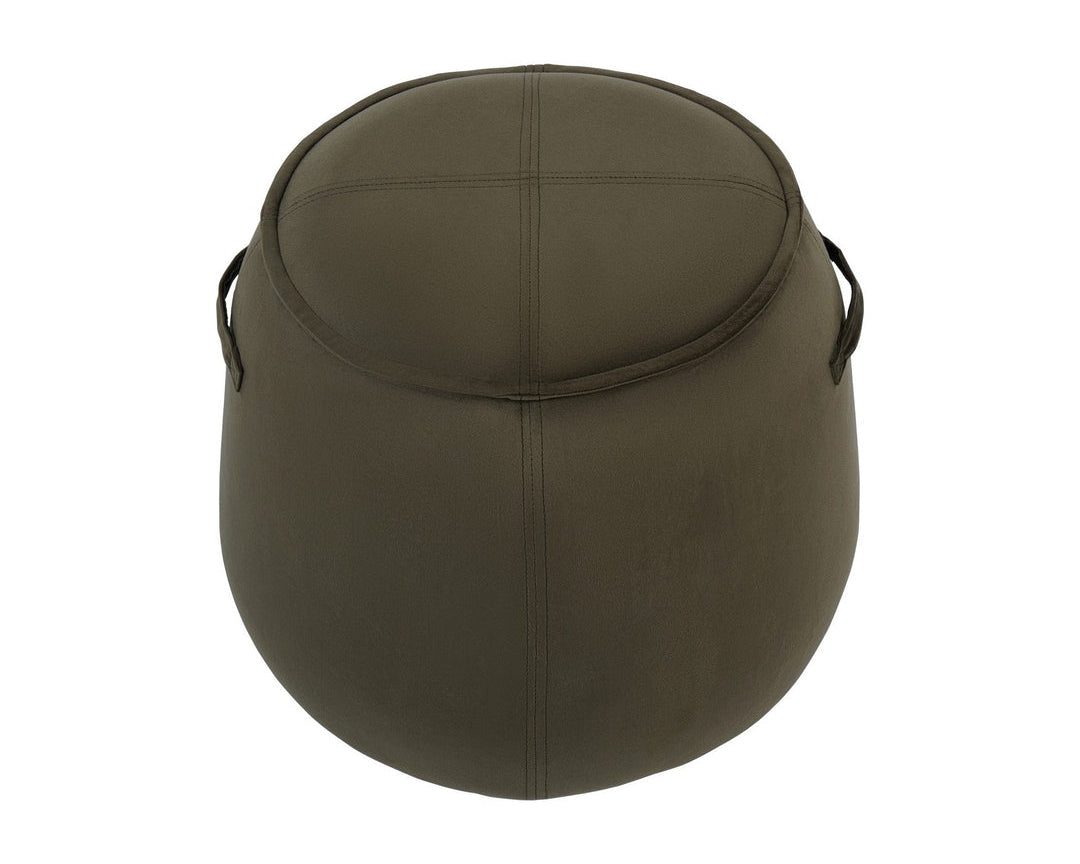 Libra Interiors Bingham Upholstered Stool - Velvet Green