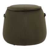 Libra Interiors Bingham Upholstered Stool - Velvet Green