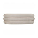 Libra Interiors Casa Velvet Upholstered Curved Two Seater Sofa - Cream