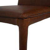 Libra Interiors Barnes Leather Dining Chair - Brown