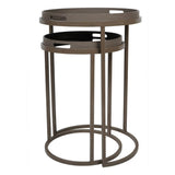 Libra Interiors Impasto Brushstroke Set of 2 Tray Tables