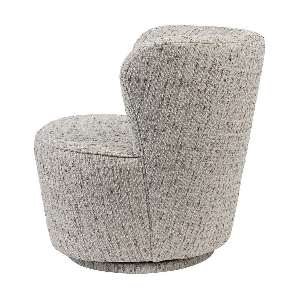 Libra Interiors Roehampton Textured Slub Swivel Chair - Natural