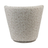 Libra Interiors Roehampton Textured Slub Swivel Chair - Natural