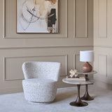 Libra Interiors Roehampton Textured Slub Swivel Chair - Natural