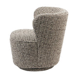 Libra Interiors Roehampton Textured Slub Swivel Chair - Mocha