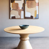 Libra Interiors Canberra Round Wooden Dining Table 150cm