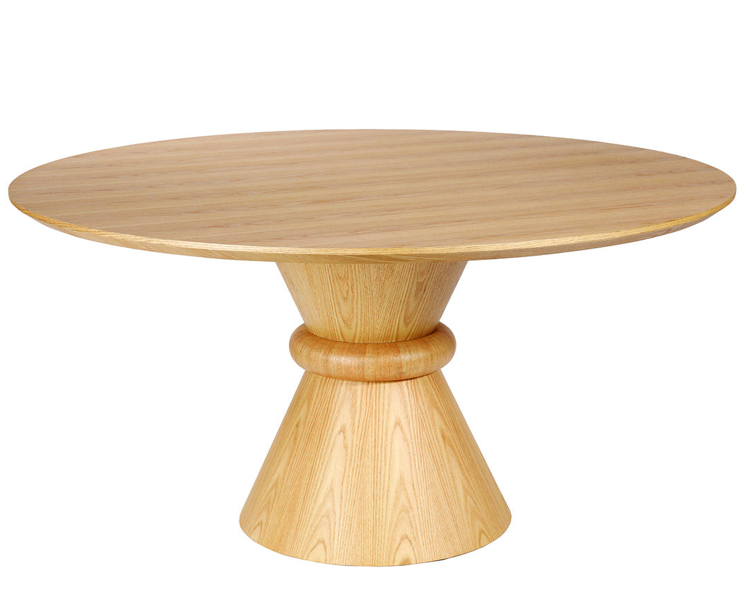 Libra Interiors Canberra Round Wooden Dining Table 150cm