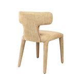 Libra Interiors Milo Curved Back Dining Chair - Wheat Beige