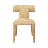 Libra Interiors Milo Curved Back Dining Chair - Wheat Beige