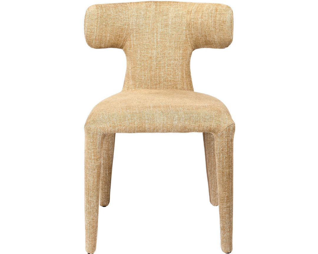 Libra Interiors Milo Curved Back Dining Chair - Wheat Beige