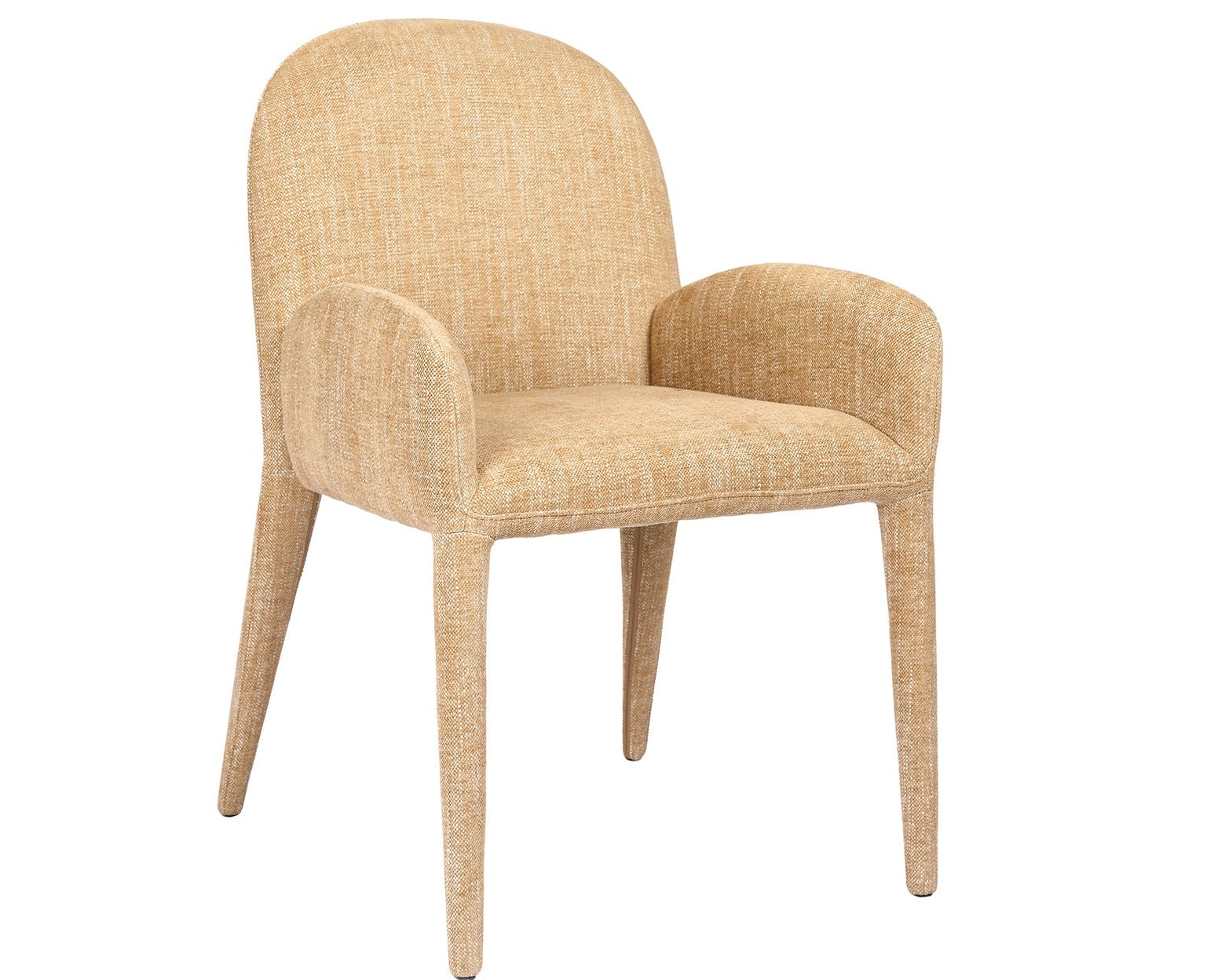 Libra Interiors Eska Carver Upholstered Dining Chair Wheat - Beige