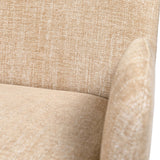 Libra Interiors Eska Carver Upholstered Dining Chair Wheat - Beige