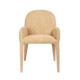 Libra Interiors Eska Carver Upholstered Dining Chair Wheat - Beige