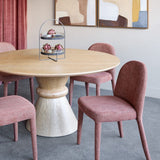 Libra Interiors Eska Upholstered Set of 2 Dining Chairs - Brown