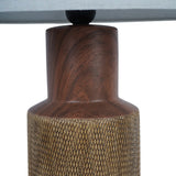 Libra Interiors Hastings Textured Ceramic Table Lamp - Brown